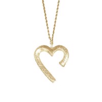 Hjerte vedhæng i Guld med frostet overflade | Nkg Design | By Gotte´S